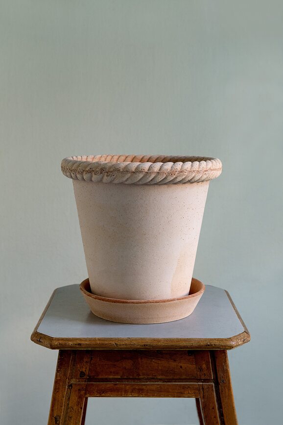 Emilia Pot de Fleurs avec soucoupe, 25 cm, rose