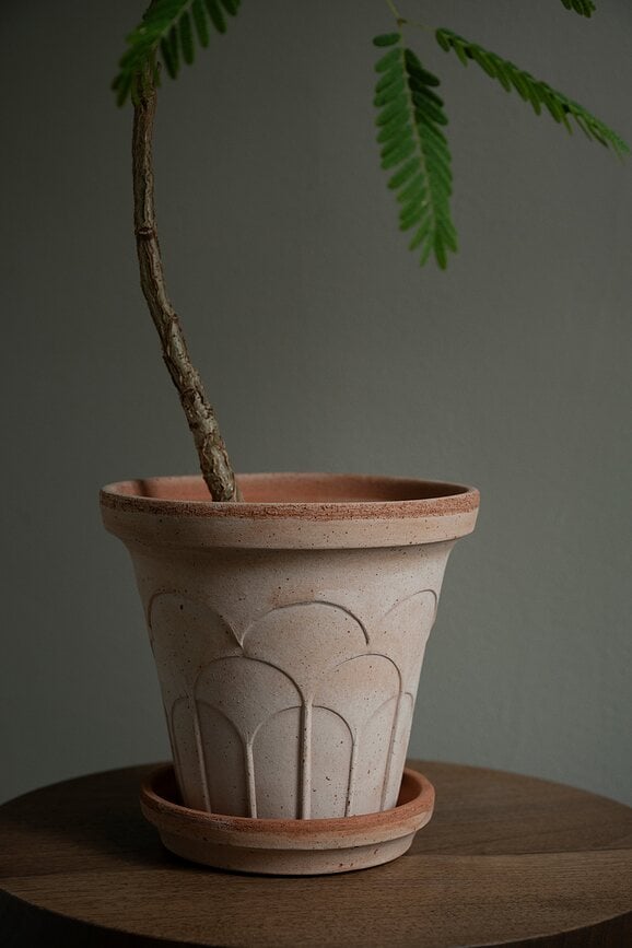 Fleur Cvetlični lonec s podstavkom, 16 cm, rožnat