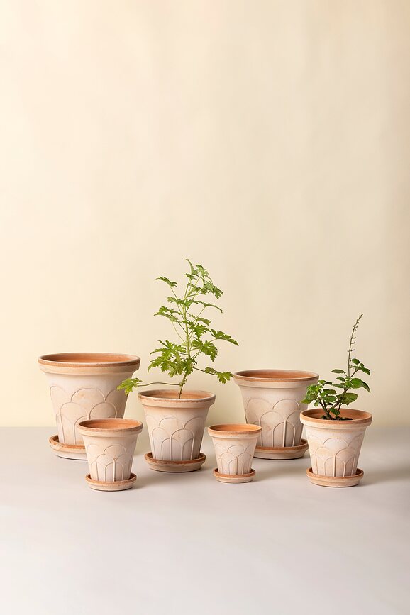 Fleur Pot de Fleurs avec soucoupe, 16 cm, rose