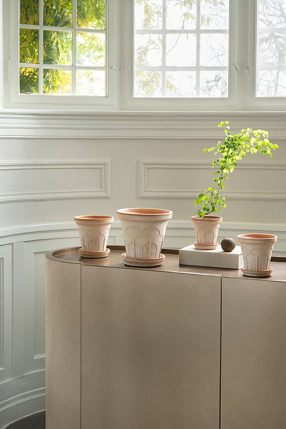 Fleur Pot de Fleurs avec soucoupe, 16 cm, rose