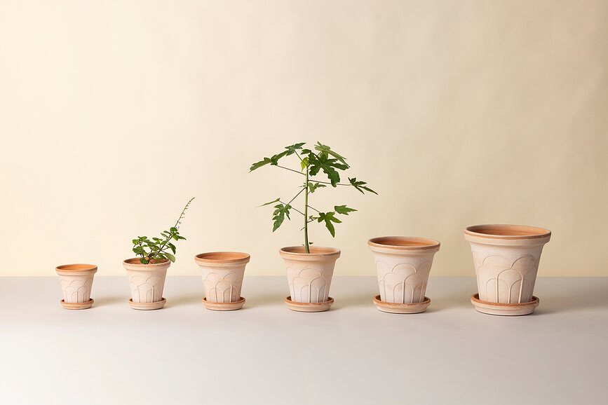 Fleur Pot de Fleurs avec soucoupe, 16 cm, rose