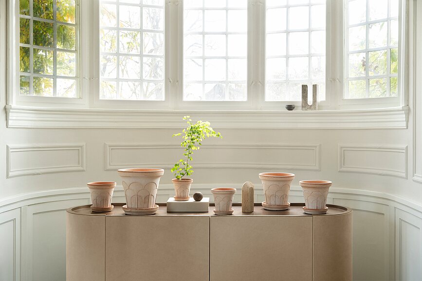 Fleur Pot de Fleurs avec soucoupe, 16 cm, rose