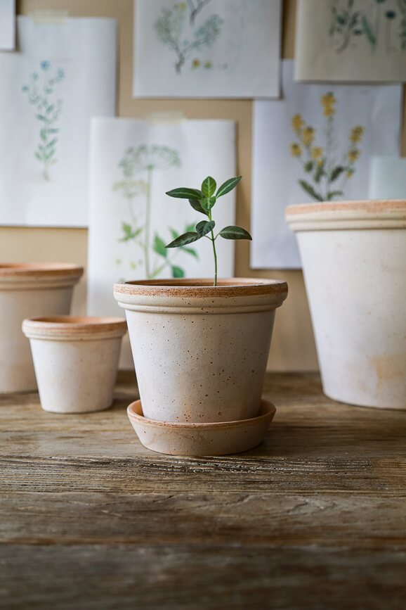 Flora Cvetlični lonec s podstavkom, 14 cm, roza