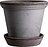 Flora Pot de Fleurs avec soucoupe, 16 cm, gris