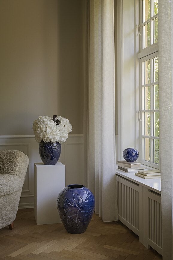 Florita Vase 30 cm, bleu