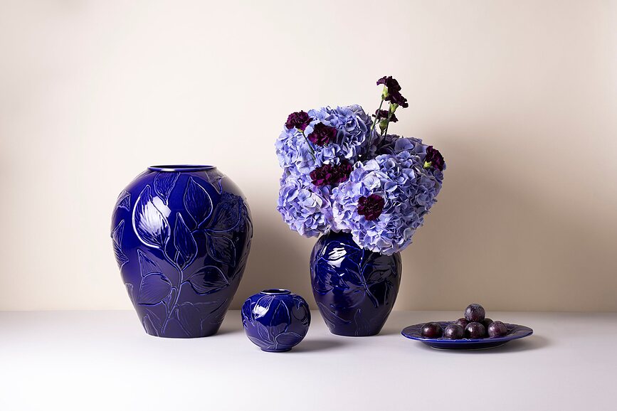 Florita Vaza, 45 cm, modra