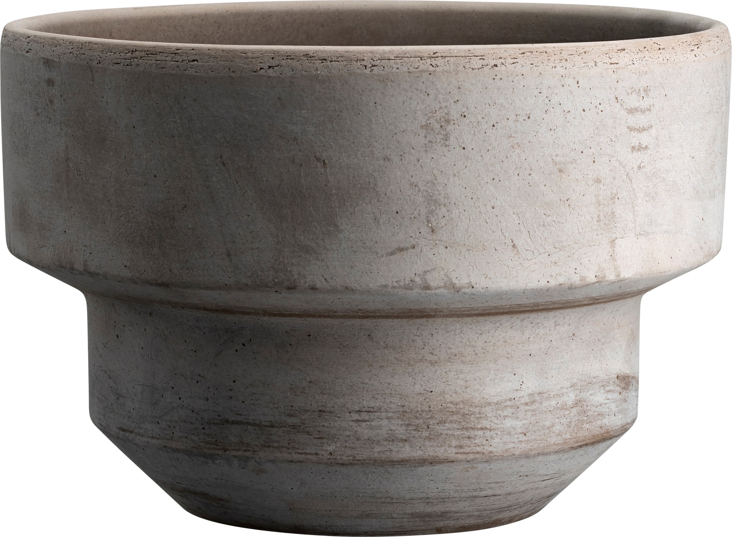 Hoff Blumentopf niedrig 25 cm, grau