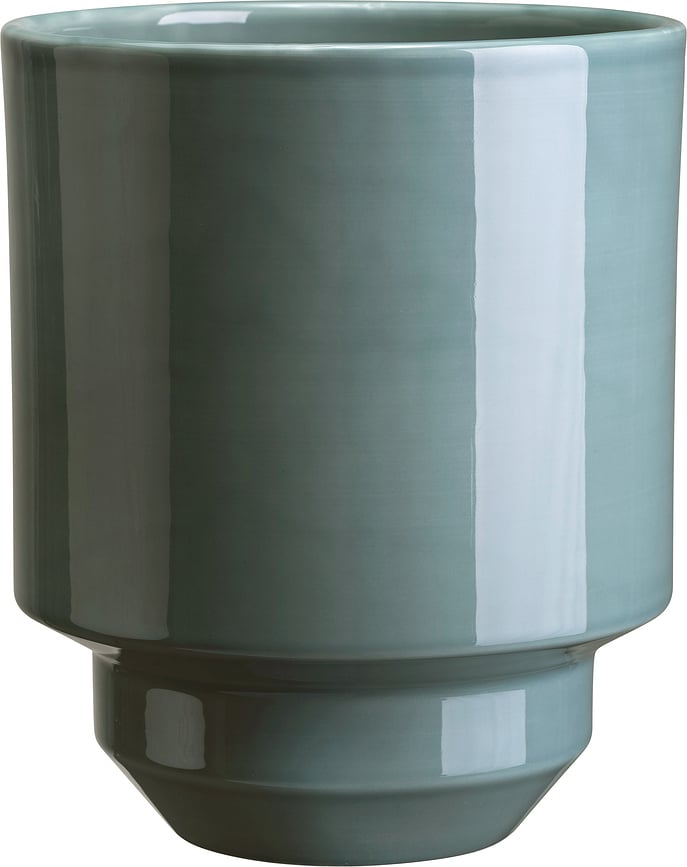 Hoff Cache-Pot 18 cm, bleu-gris, émaillé