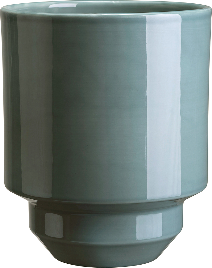 Hoff Cache-Pot émaillé, bleu-gris