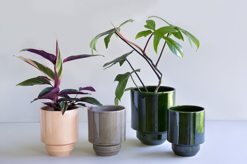 Hoff Cache-pot 14 cm, gris, émaillé