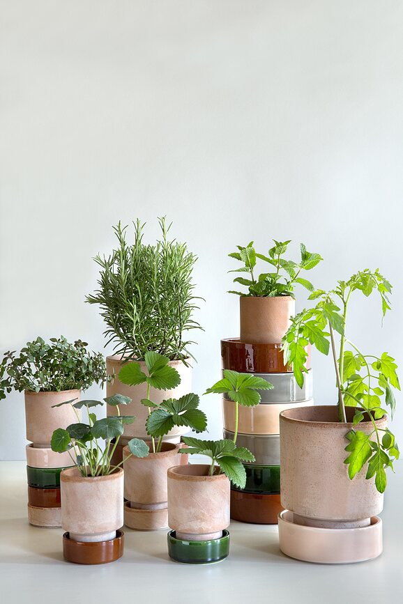 Hoff Πιάτο Γλάστρας γυαλιστερό, 21 cm, πράσινο