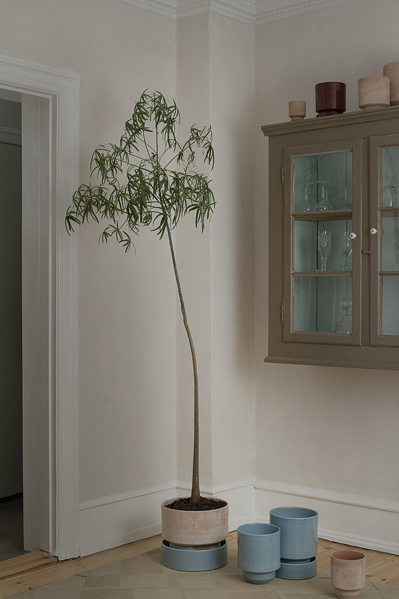 Hoff Πιάτο Γλάστρας, 21 cm, γαλαζογκρί, εφυαλωμένο