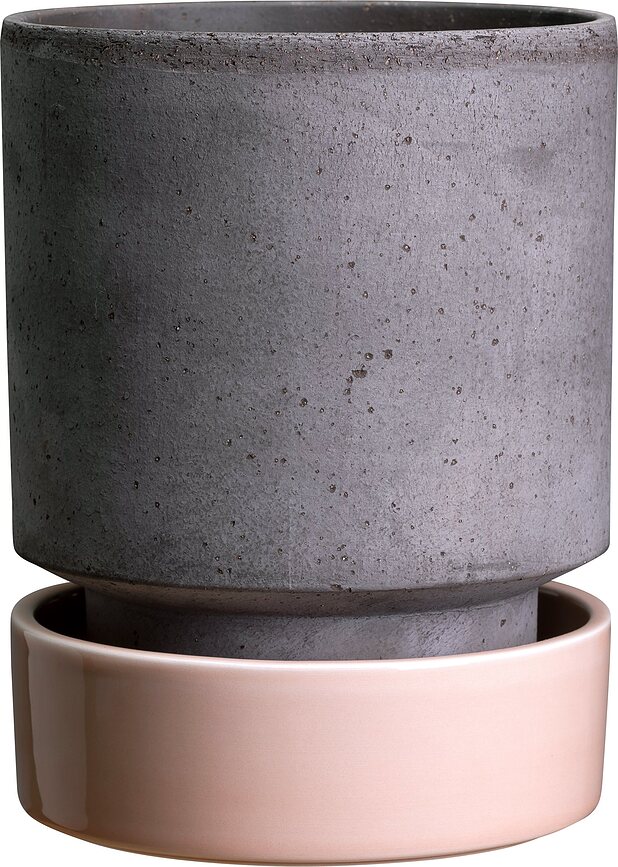 Hoff Soucoupe pour pot de fleurs 8 cm, rose, émaillée