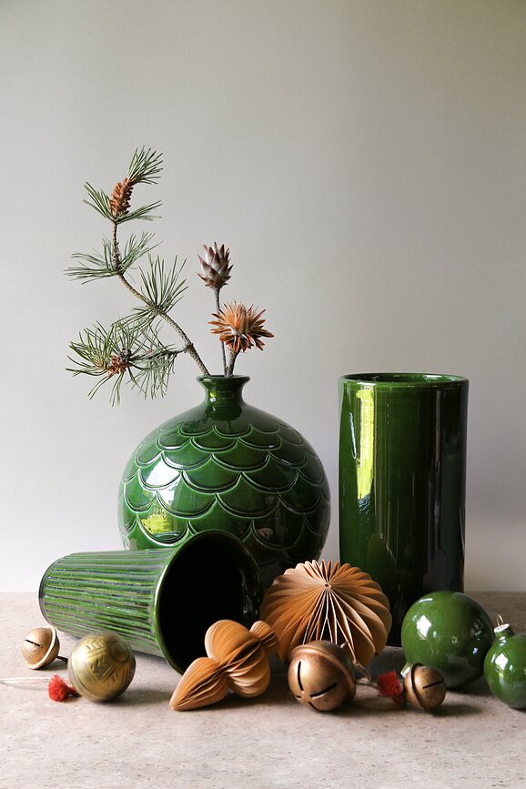 Jarrón Daisy, 20 cm, verde