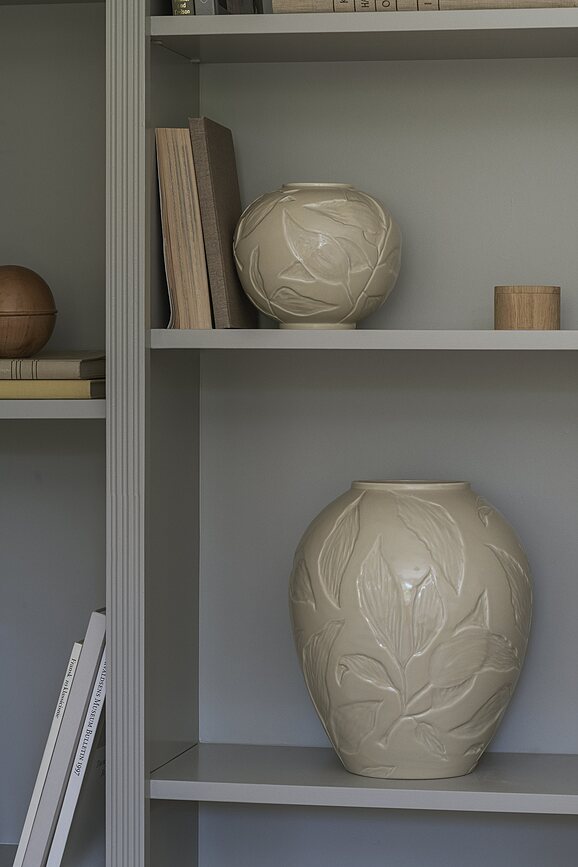 Jarrón Florita, 15 cm, beige