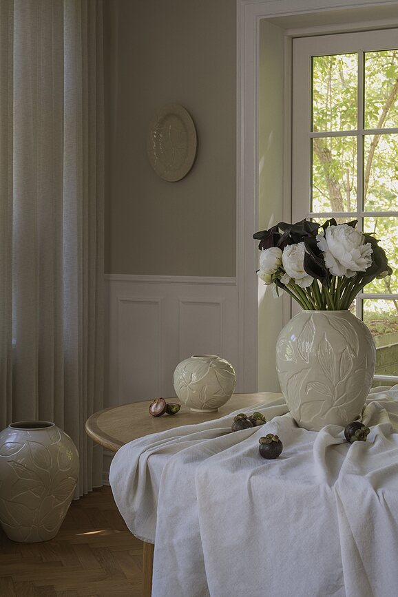 Jarrón Florita, 15 cm, beige