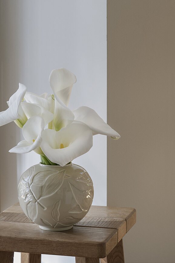 Jarrón Florita, 15 cm, beige