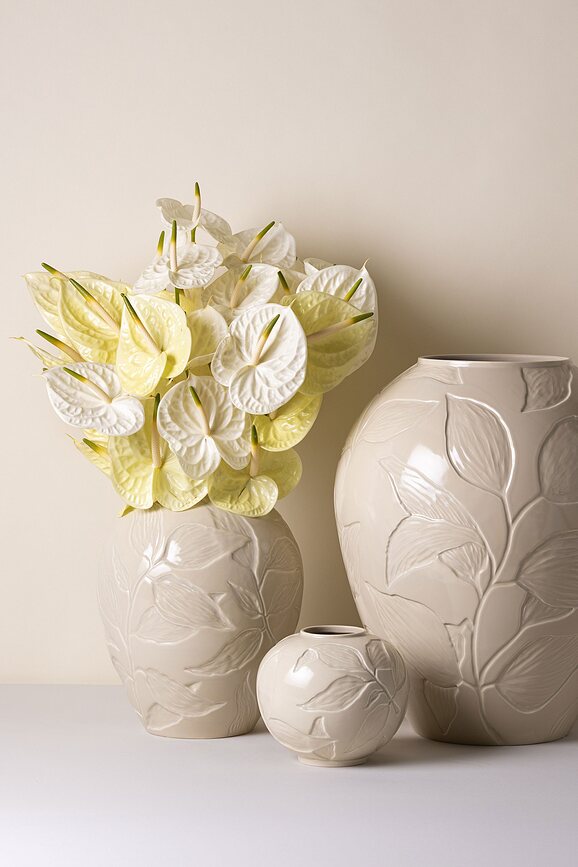 Jarrón Florita, 15 cm, beige