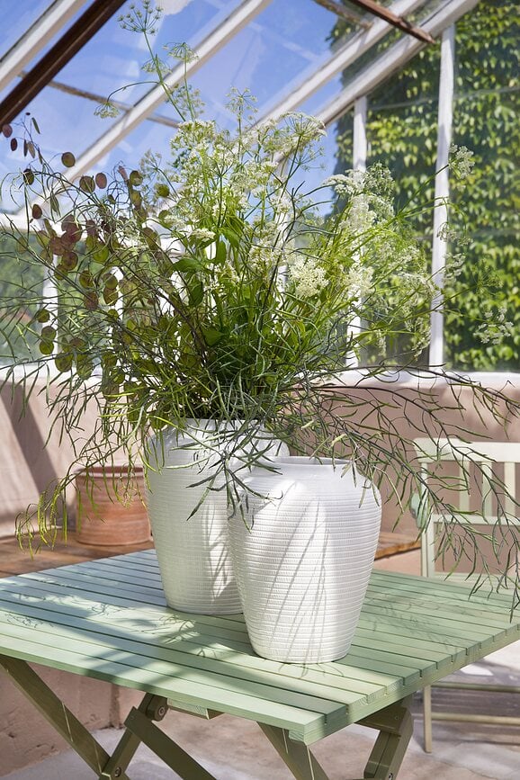 Jarrón Willow, 45 cm, blanco