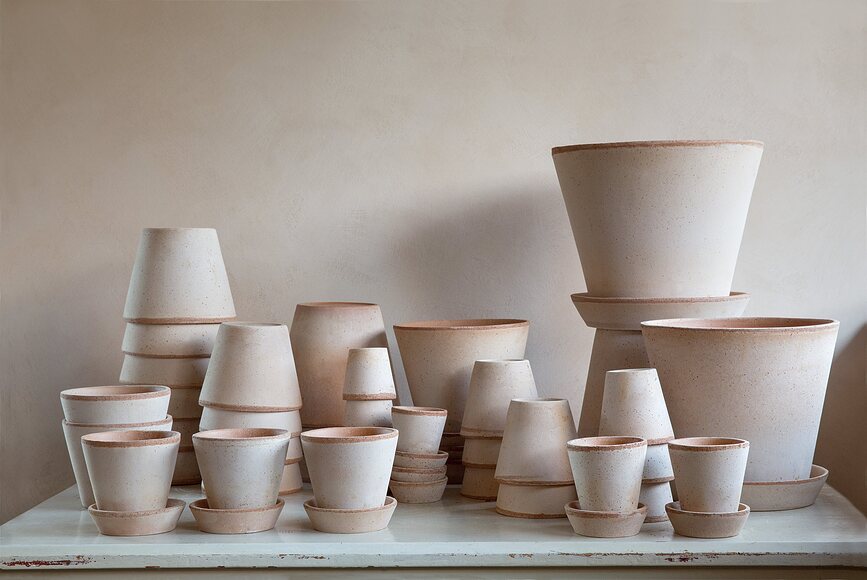 Julie Γλάστρα με πιατάκι, 14 cm, ροζ