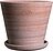 Julie Rustic Γλάστρα με πιατάκι, 45 cm, ροζ