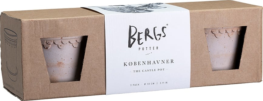 Københavner Krukor 10 cm, rosa, 3 st