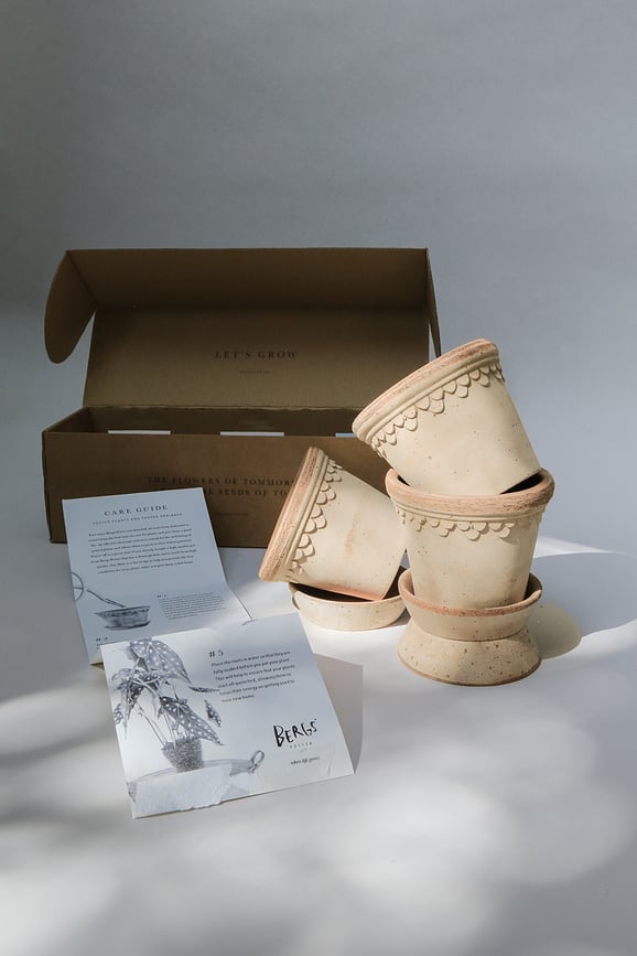 Københavner Pots de Fleurs 10 cm, roses, Lot de 3