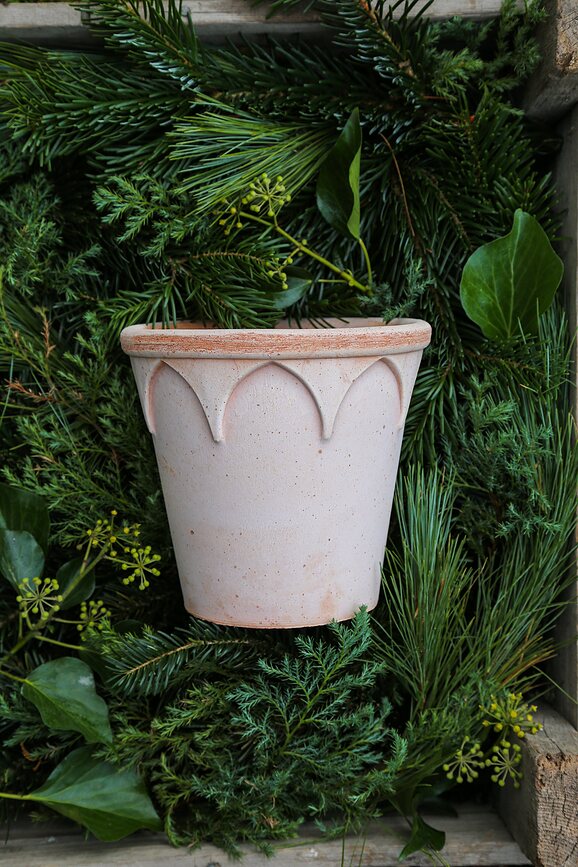 Maceta con plato Elizabeth, 12 cm, rosa