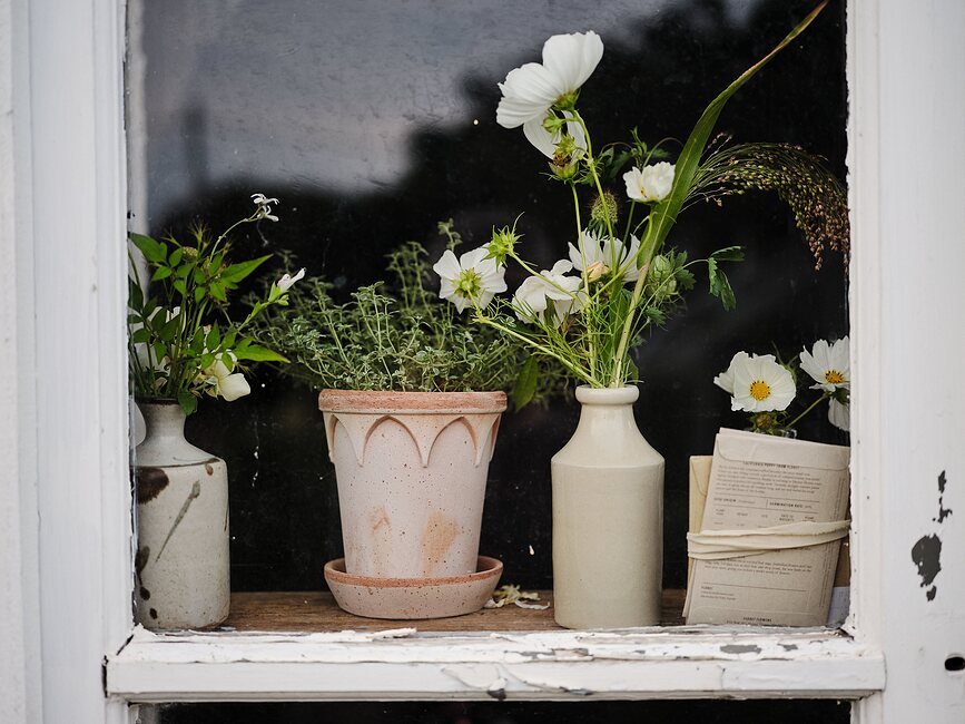 Maceta con plato Elizabeth, 12 cm, rosa