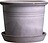 Maceta Galestro, 30 cm, gris, con plato