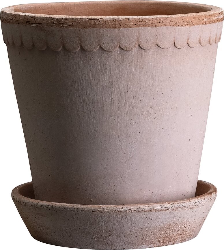 Maceta Helena, 30 cm, rosa, con plato