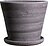 Maceta Julie Rustic, 40 cm, gris, con plato