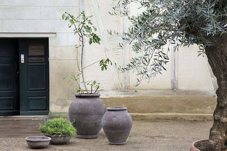 Maceta de jardín Olivia, 54 cm, gris