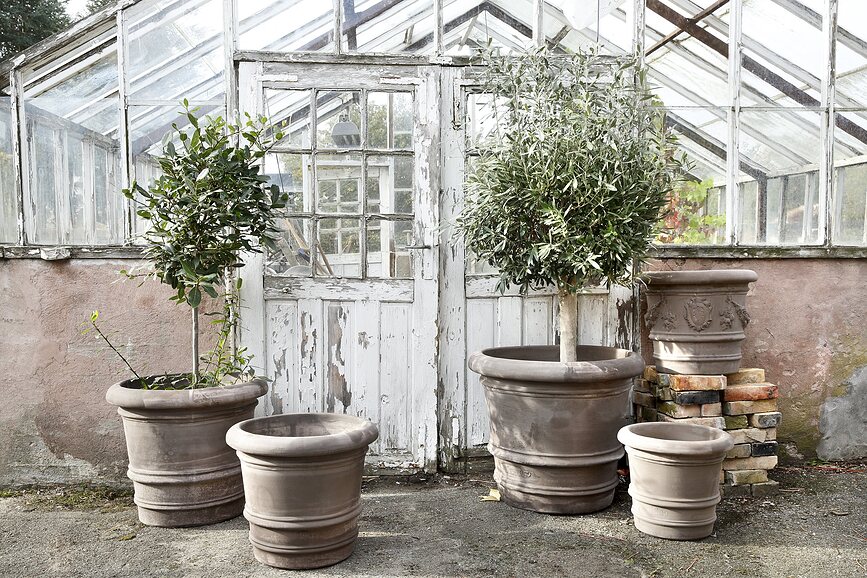 Maceta de jardín Lucca, 40 cm, gris