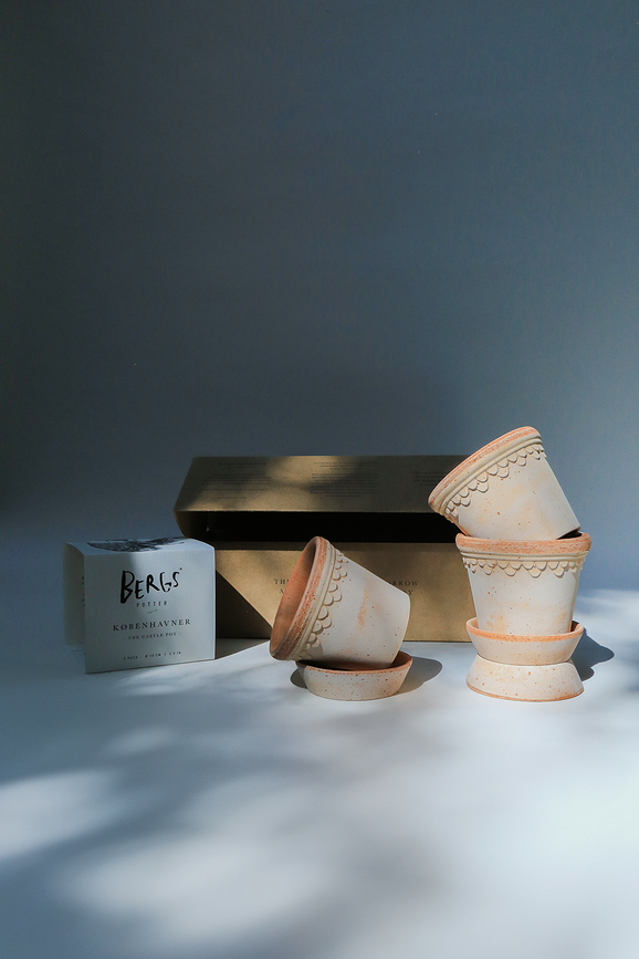 Macetas Københavner, 10 cm, rosadas, 3 unidades