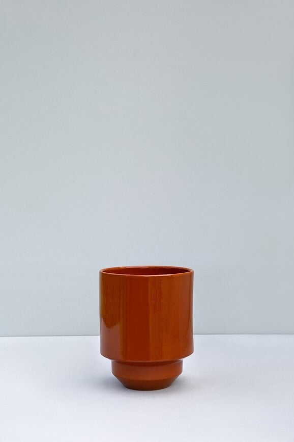 Macetero esmaltado Hoff, 18 cm, rojo