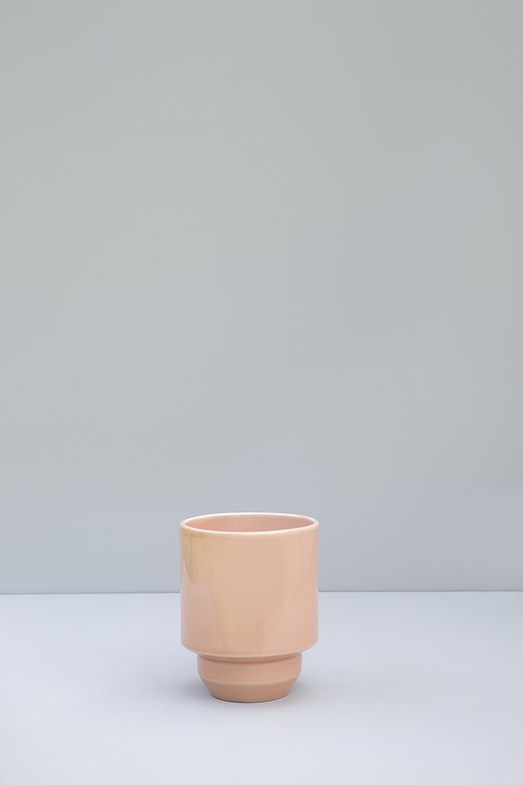 Maceta decorativa Hoff, 14 cm, esmaltada, rosa