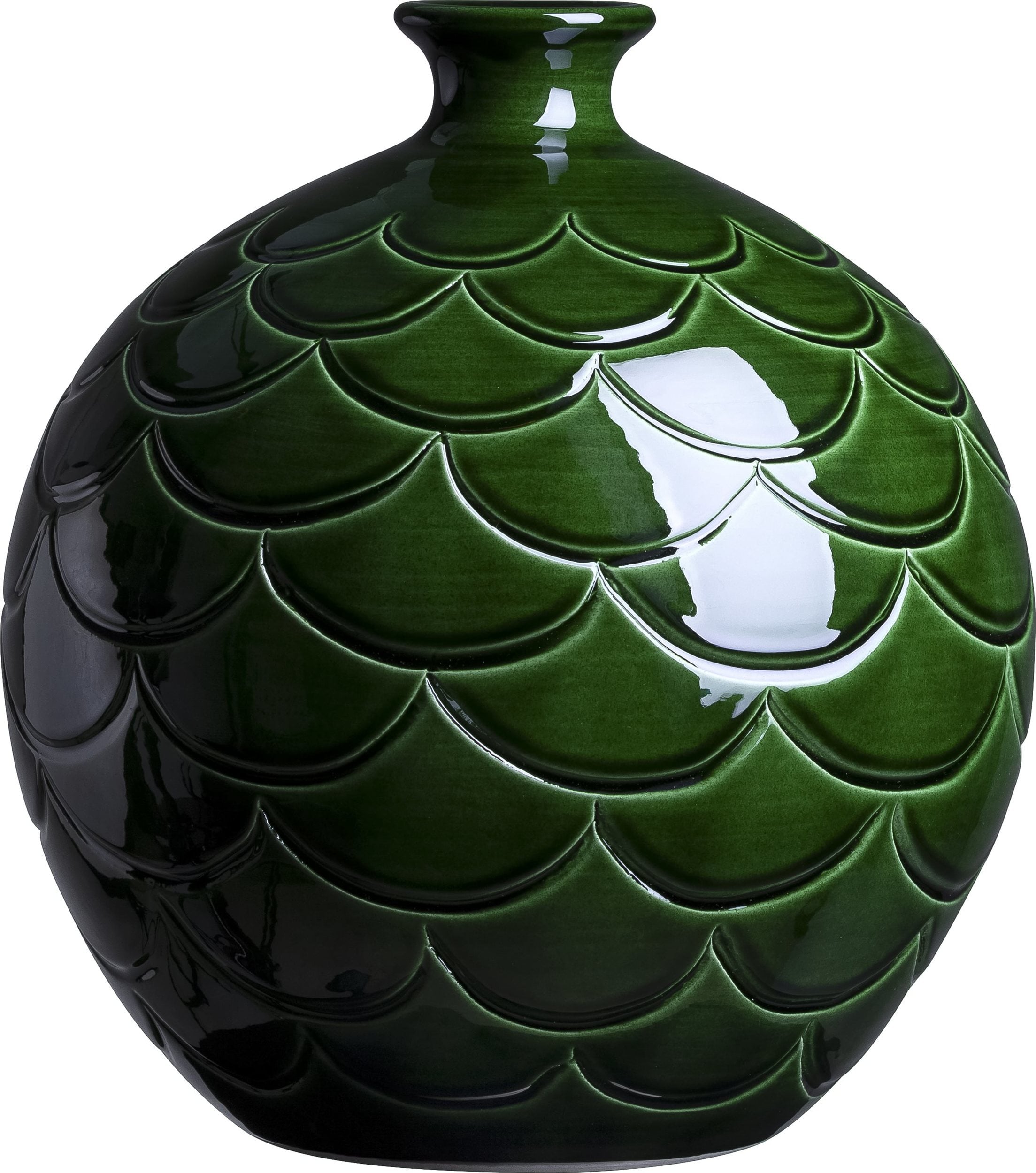 Misty Vase 23 cm grün