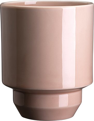 Osłonka na doniczkę Hoff 18 cm różowa szkliwiona
