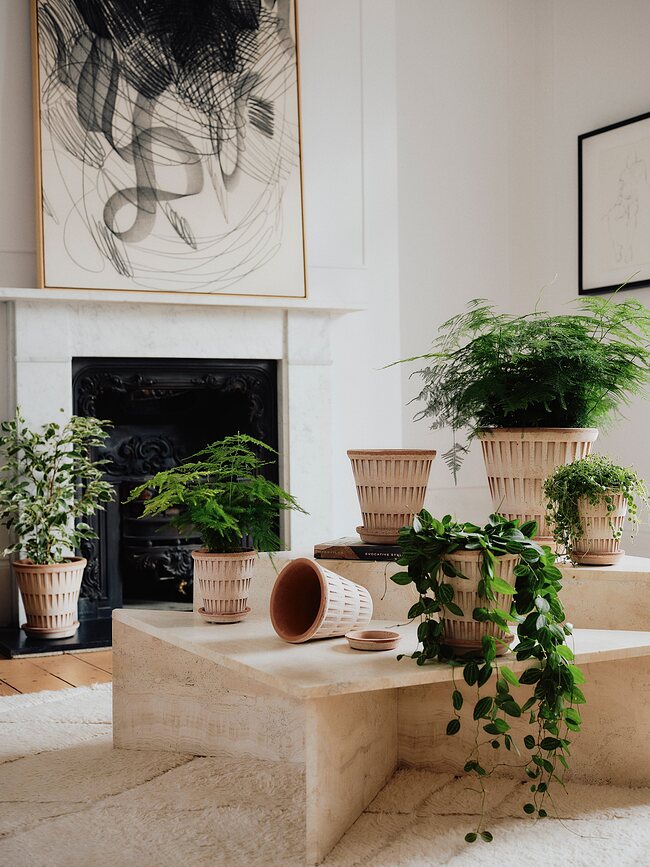 Pantheon Lonček za rože s podstavkom, 12 cm, roza