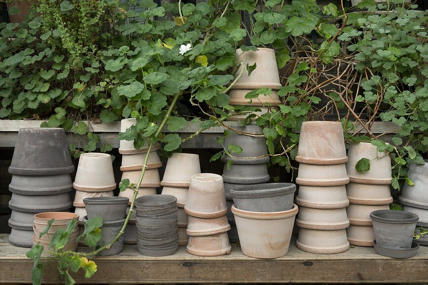 Parade Pot de Fleurs avec soucoupe, 15 cm, gris