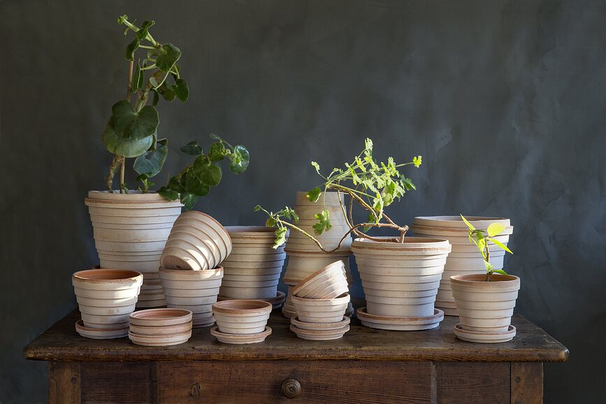 Planet Mars Γλάστρα με πιατάκι, 12 cm, ροζ