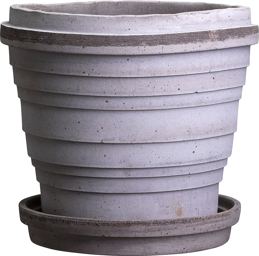 Planet Jupiter Pot avec soucoupe, 25 cm, gris