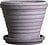 Planet Neptune Blumentopf 21 cm grau mit Untersetzer