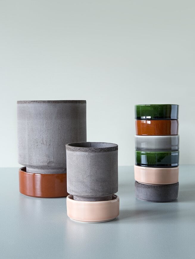 Plato para Maceta esmaltado Hoff, 8 cm, rojo