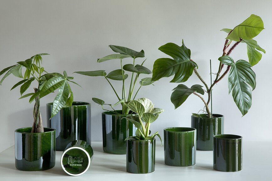 Romeo Cache-Pot émaillé, 13 cm, vert