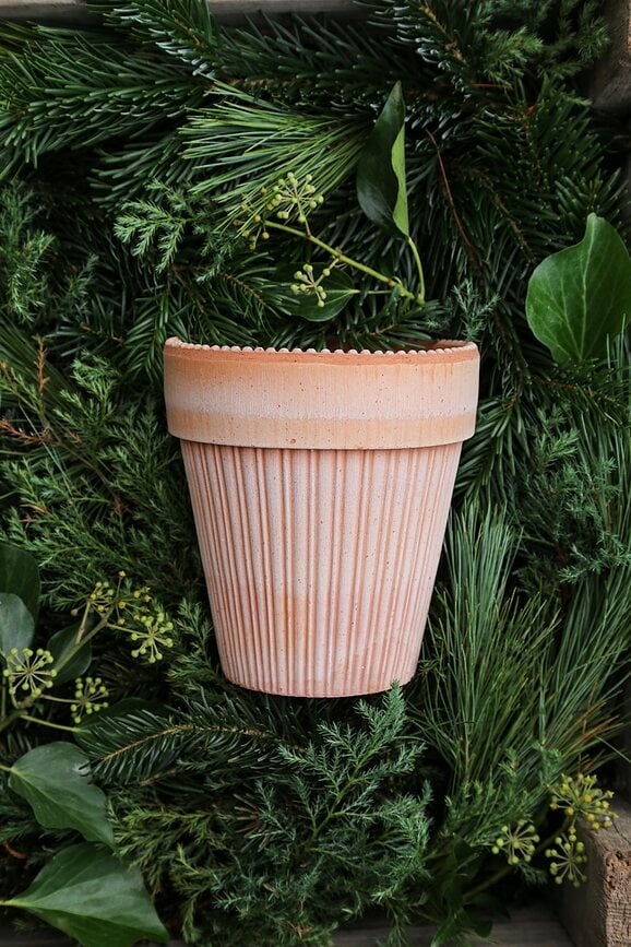 Simona Pot de Fleurs avec soucoupe, Ø 12 cm, rose