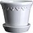 Vaso piccolo per fiori Københavner 25 cm bianco con vassoio smaltato