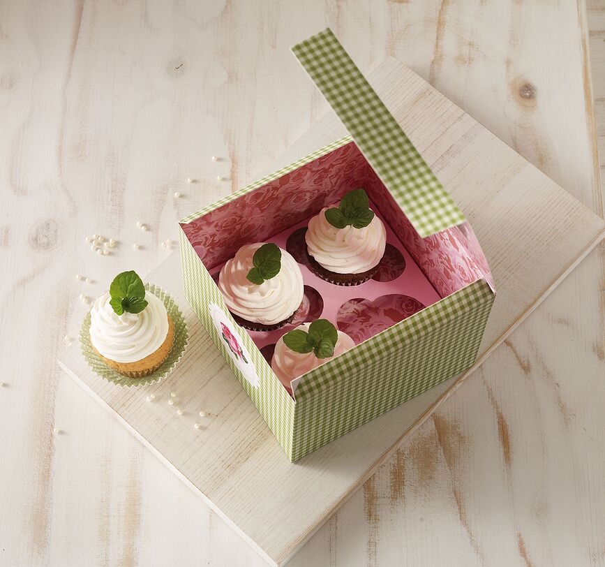 Cottage Garden Boîte Cadeau pour 4 muffins, Lot de 2