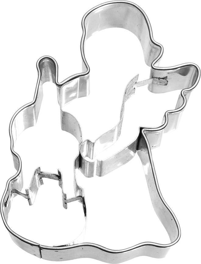 Emporte-Pièce de Noël, motif ange avec violoncelle